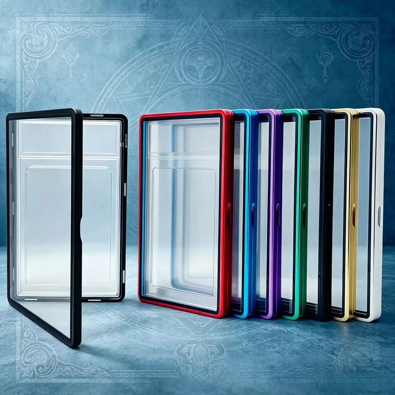 4 Pieces UV Resistant Aluminum Alloy Magnetic For PSA Graded Card Holders Stackable Protective Case for Graded Trading Cards