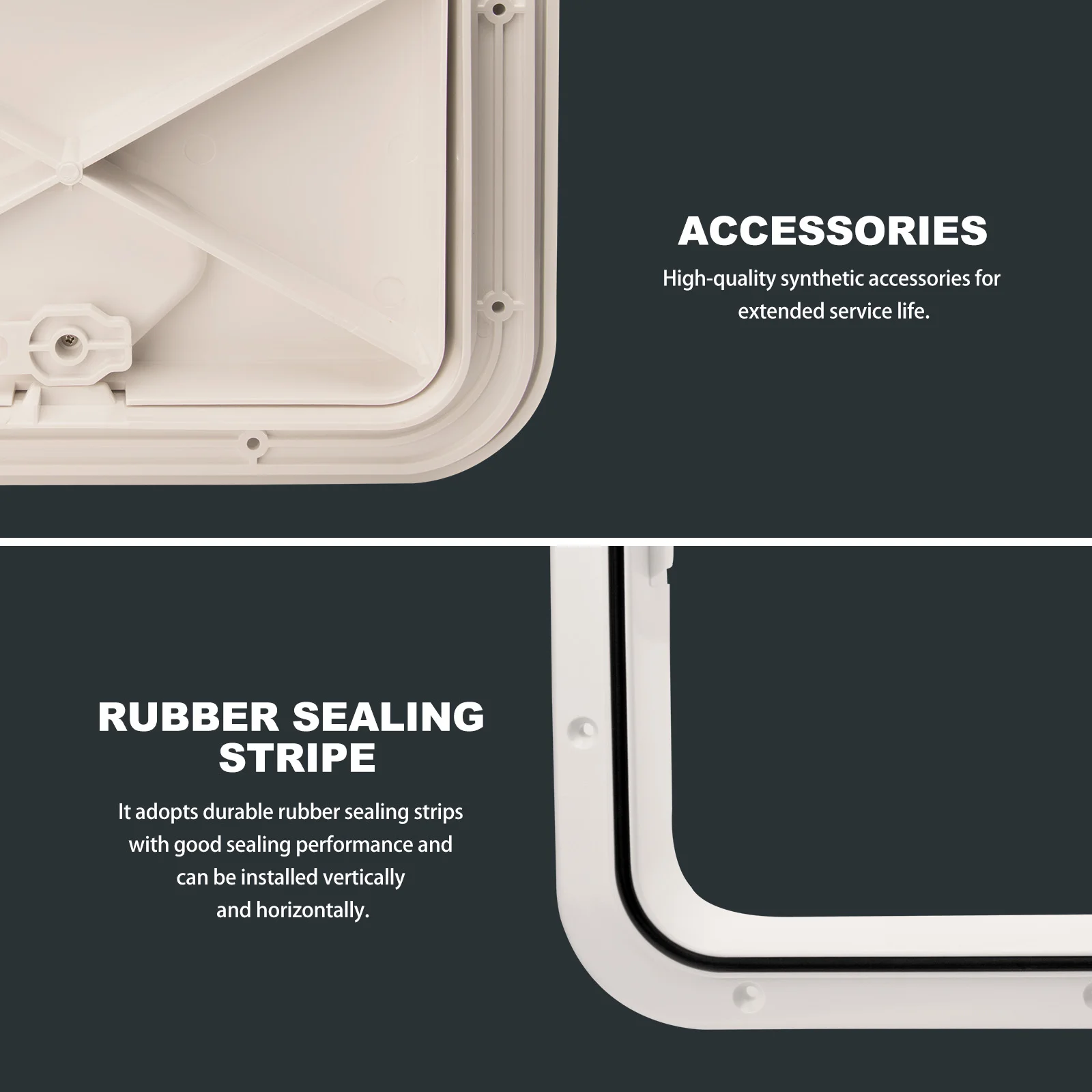 Marine Boat Deck Access Hatch Lid 14.75" x 10.6" White 180° Opening for RV Caravan image 6