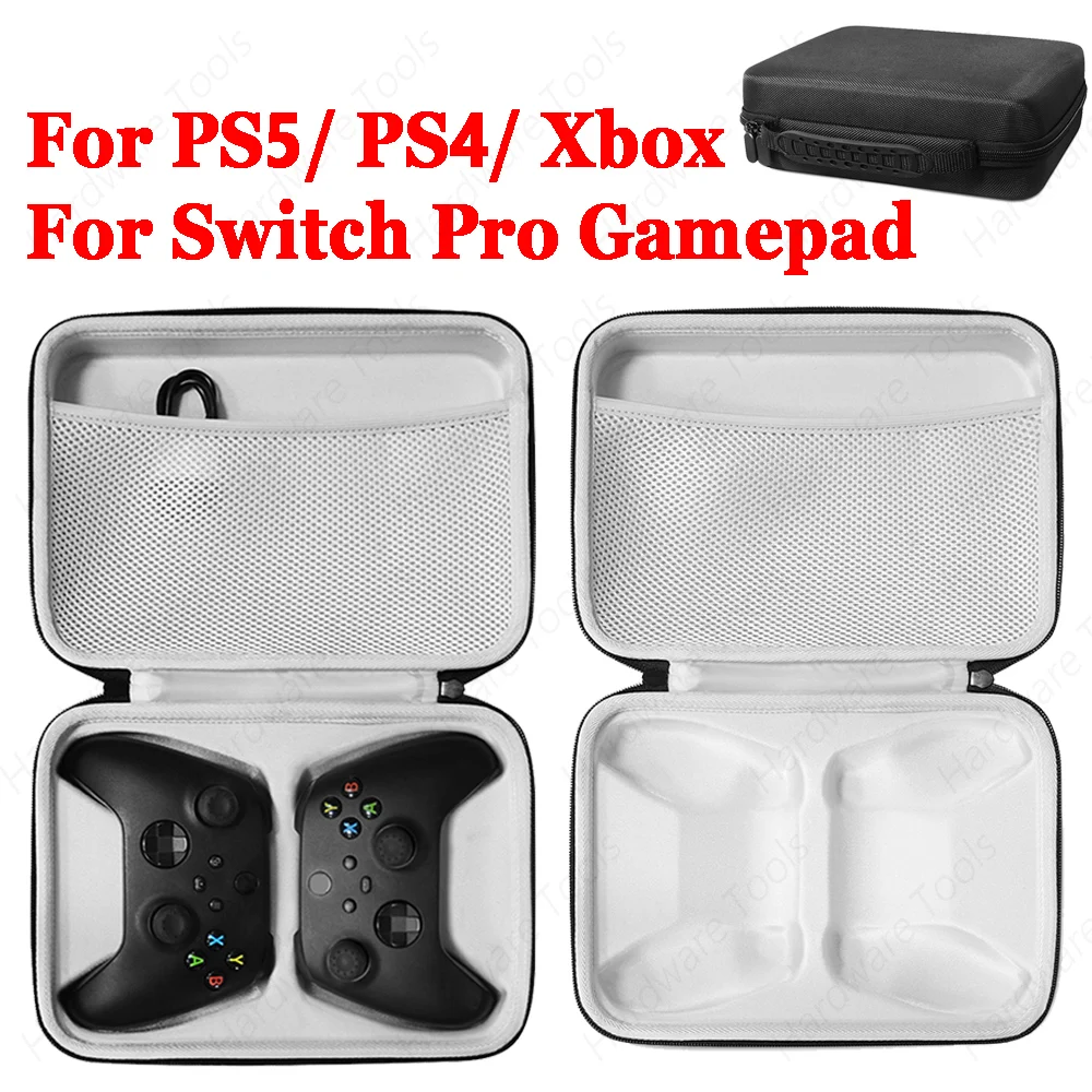 Dual Controllers Carrying Bag For Sony PS4 PS5 Gamepad Nylon Storage Case Shockproof Protective Handbag For Switch Pro/ Xbox