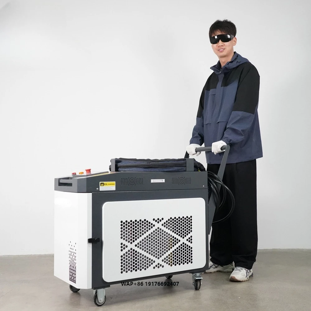 BingYan Portable 1500W 2000W 3000W Cleaning Machine Fiber Lazer Hand Held Rust Paint Removal Tool Automatic