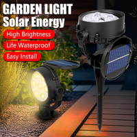 7LED Solar Lawn Light Outdoor IP65 Waterproof Spotlight Brightness Adjustable Lamp for Garden Backyard Driveway Patio Decor Lamp