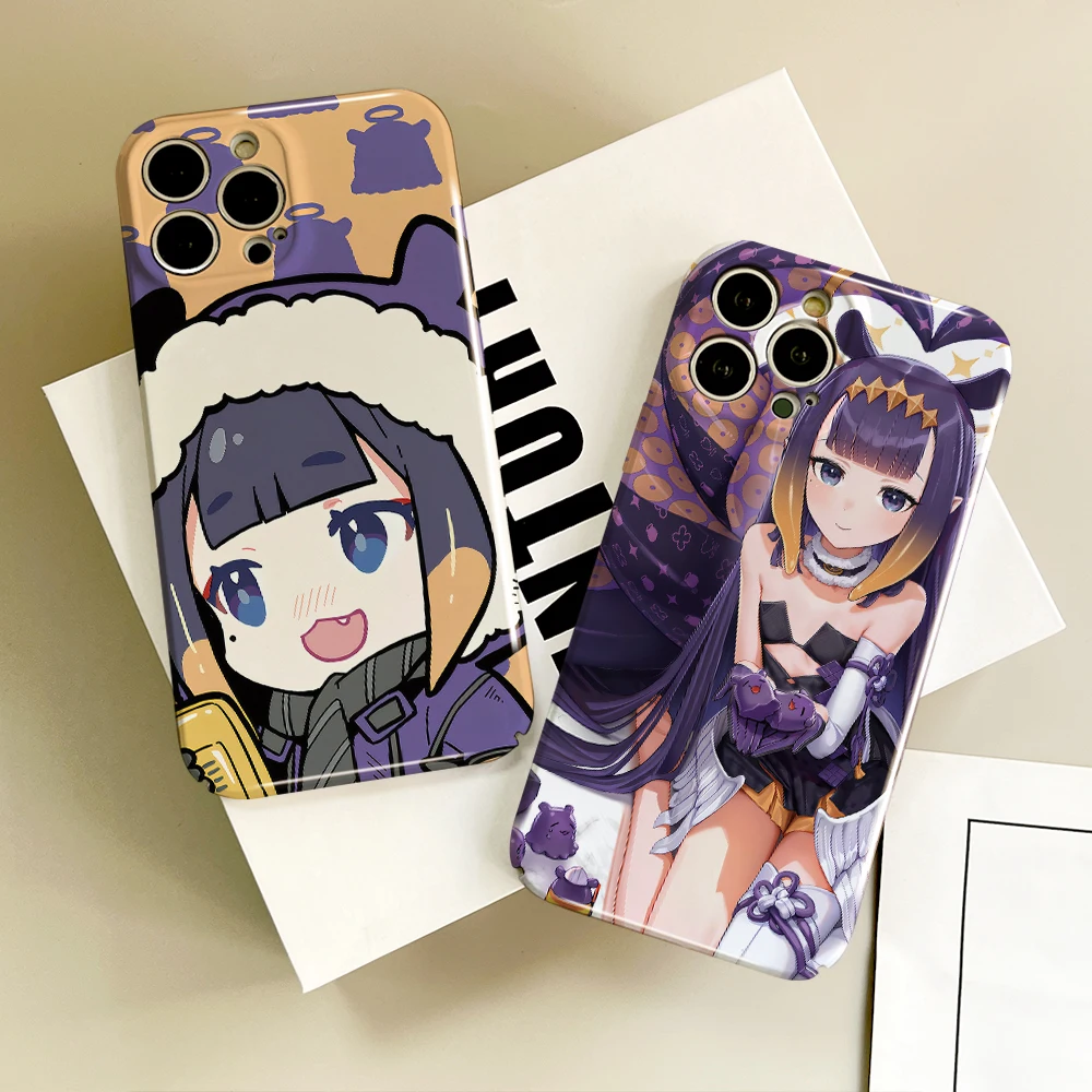 singer music Ninomae Ina'nis anime fanart Phone Case For Samsung S 24 25 23 22 Ultra Plus A 04E 5G HD Hard Cover Film Shell