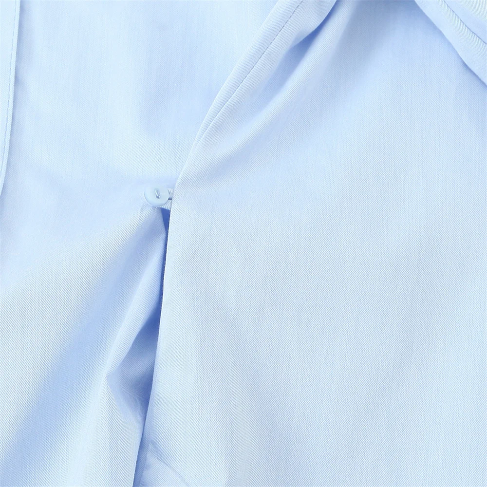 Chemise décontractée pour femmes, taille boutonnée, manches longues, revers, couleur unie, tempérament, nouvelle chemise de printemps