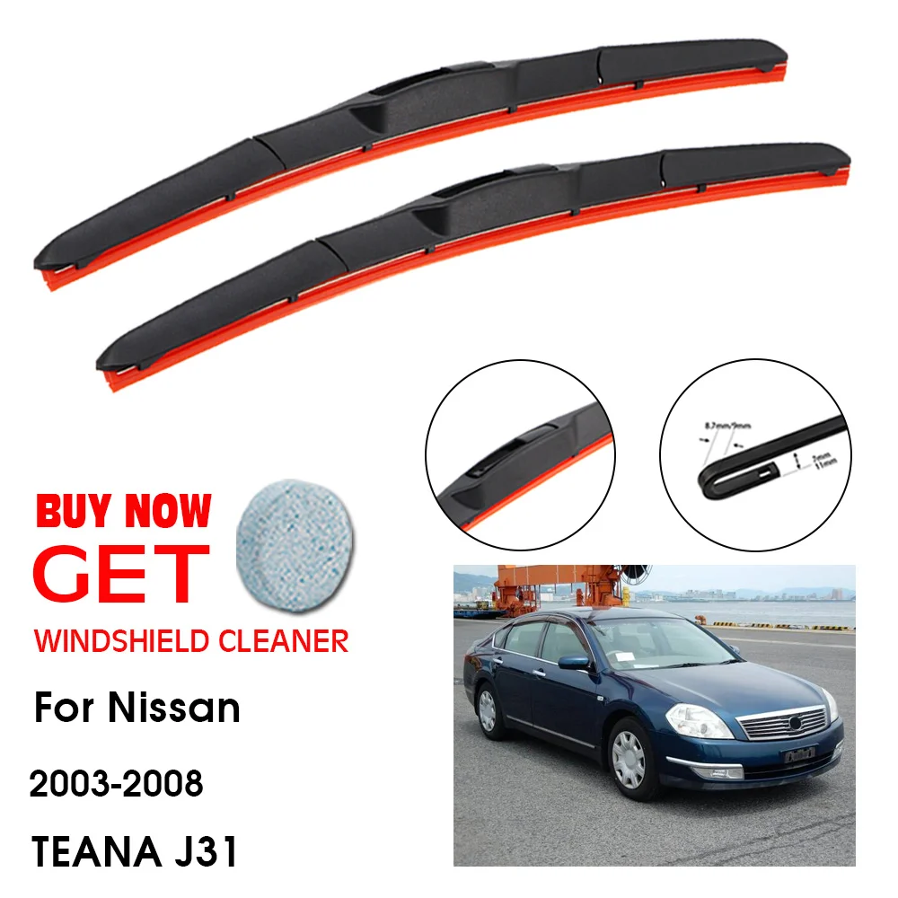 

Car Wiper For Nissan TEANA J31 24"+19" 2003-2008 Front Window Washer Windscreen Windshield Silica Gel Wiper Blades Accessorie