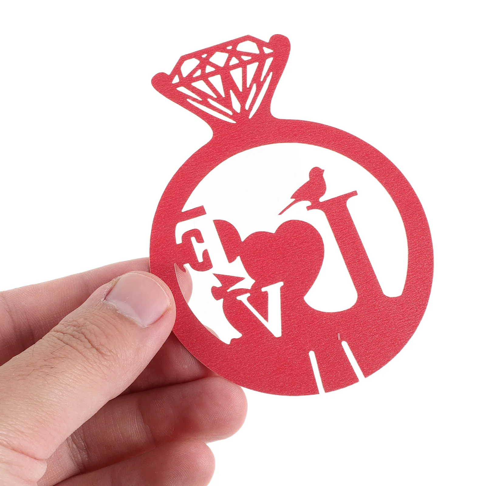 

50Pcs Wine Glass Charms Romantic Heart Ring Drink Markers for Wedding Bachelorette Party Cocktail Events Valentine Holiday