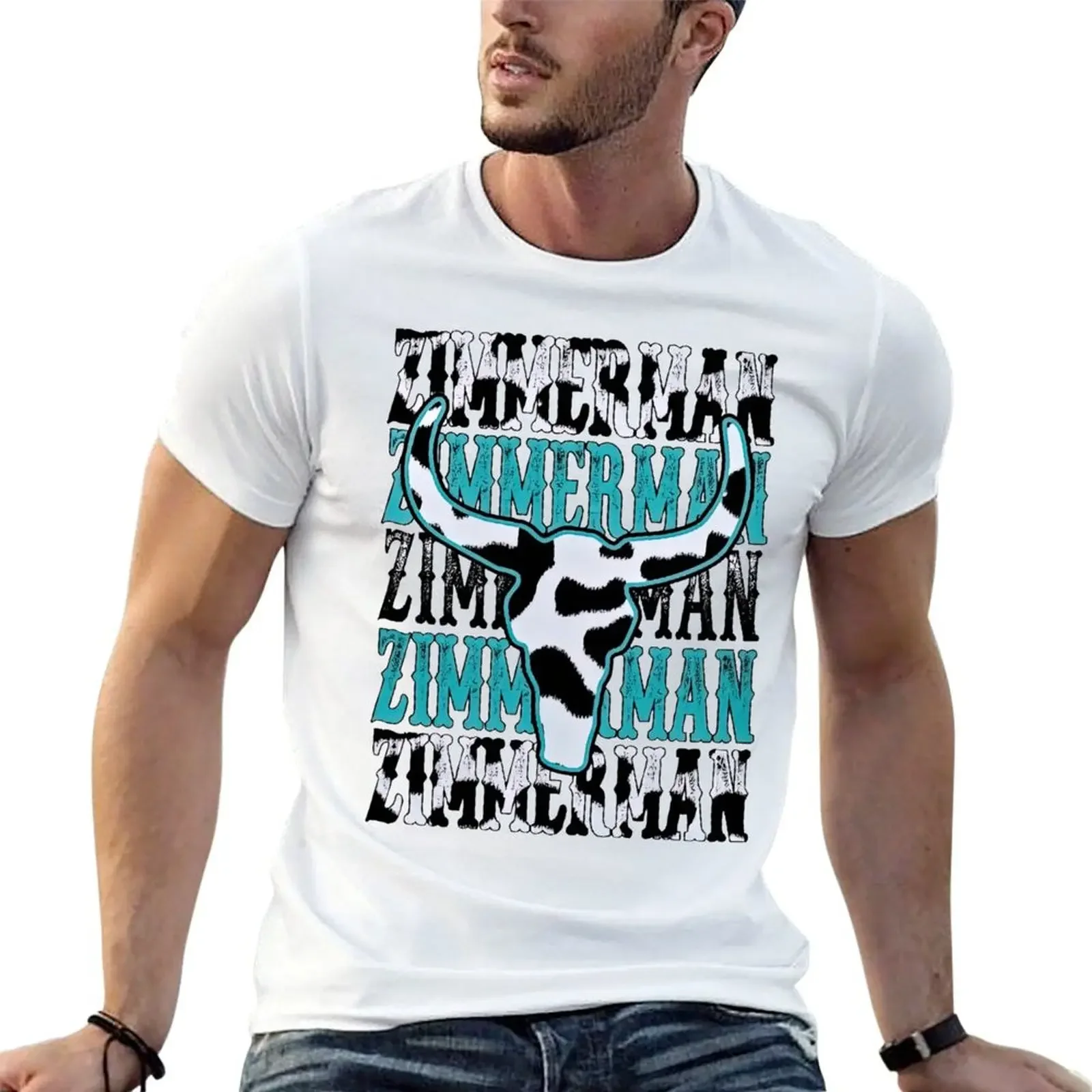 

Bailey Zimmerman Cow T-Shirt tops oversized t shirt workout shirts for men