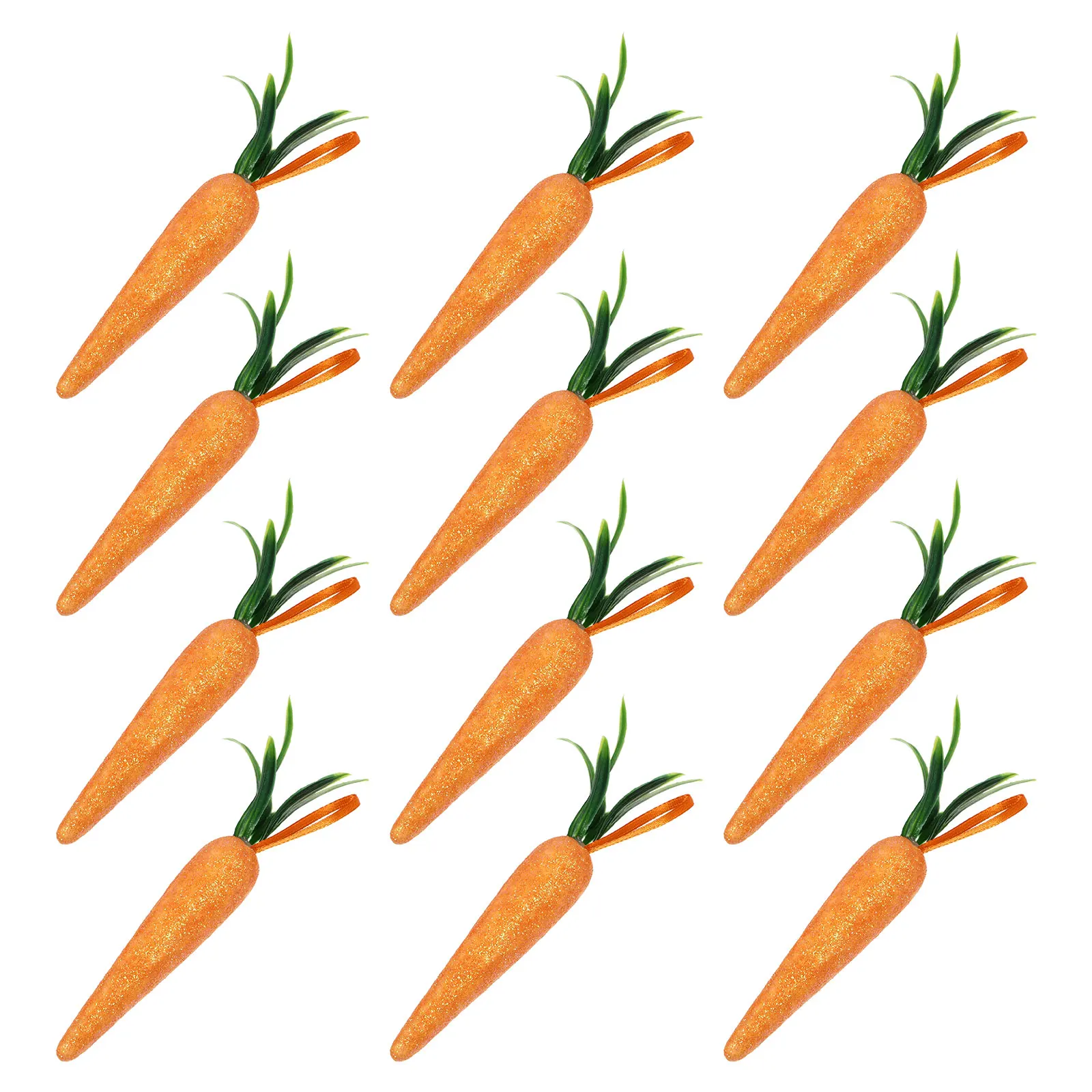 

12pcs Carrot nament Decorations Creative Easter Gifts Fake Carrots Wreath Home Festival Foam Prop Small decorations wall tree