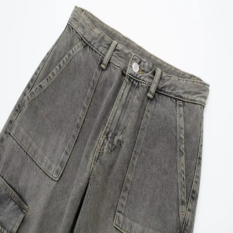 

Fall 2023 Women's Slimming Versatile Workwear Sle Mid-Waist Jeans Casual High Waist Long Pants Faionable Denim Trousers