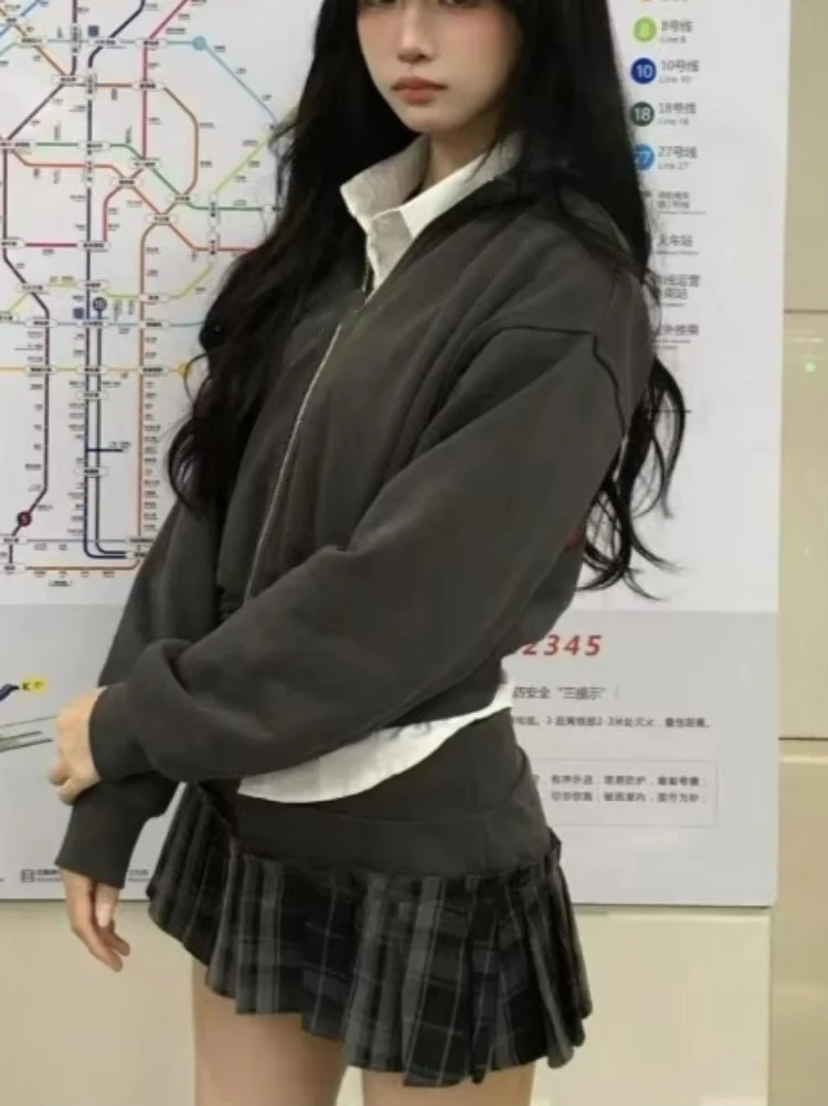 

Harajuku клетчатые лоскутные юбки в стиле гранж для девочек, женские Y2k, эстетичная мини-юбка с высокой талией, уличная одежда, винтажные плиссированные Kawaii Jupe