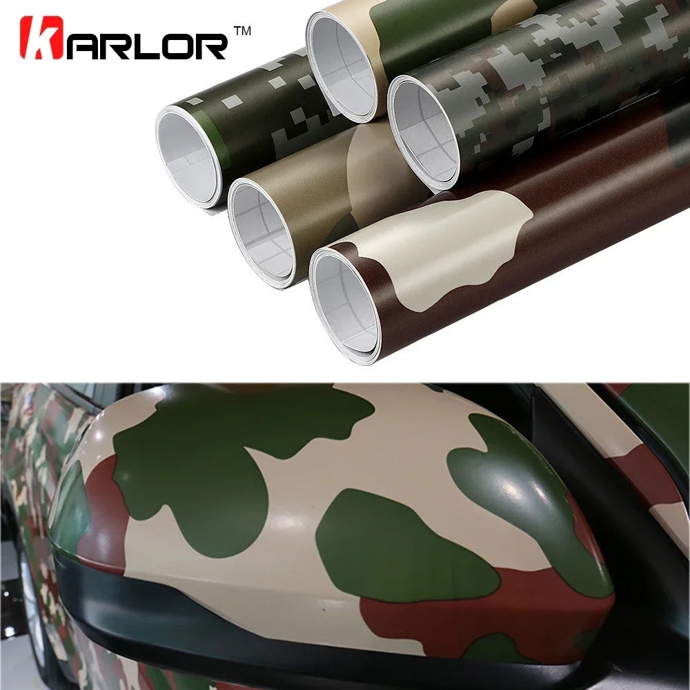 30cm*100cm Camouflage Vinyl PVC Car Sticker Wrap Film Digital Woodland Army Military Green Camo Desert Decal For Auto Motorcycle view 2
