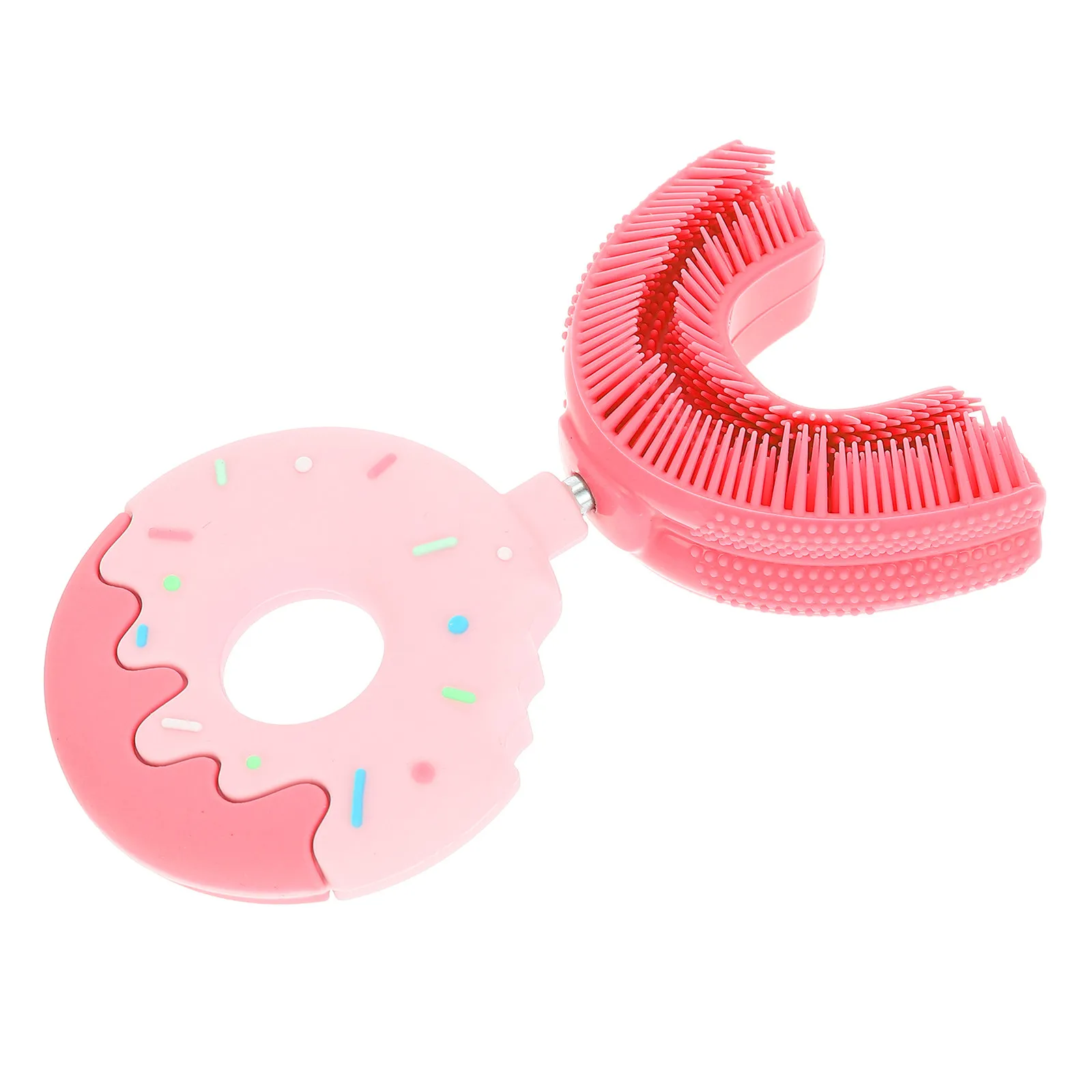 

Зубная щетка ручная, силиконовая, розовая