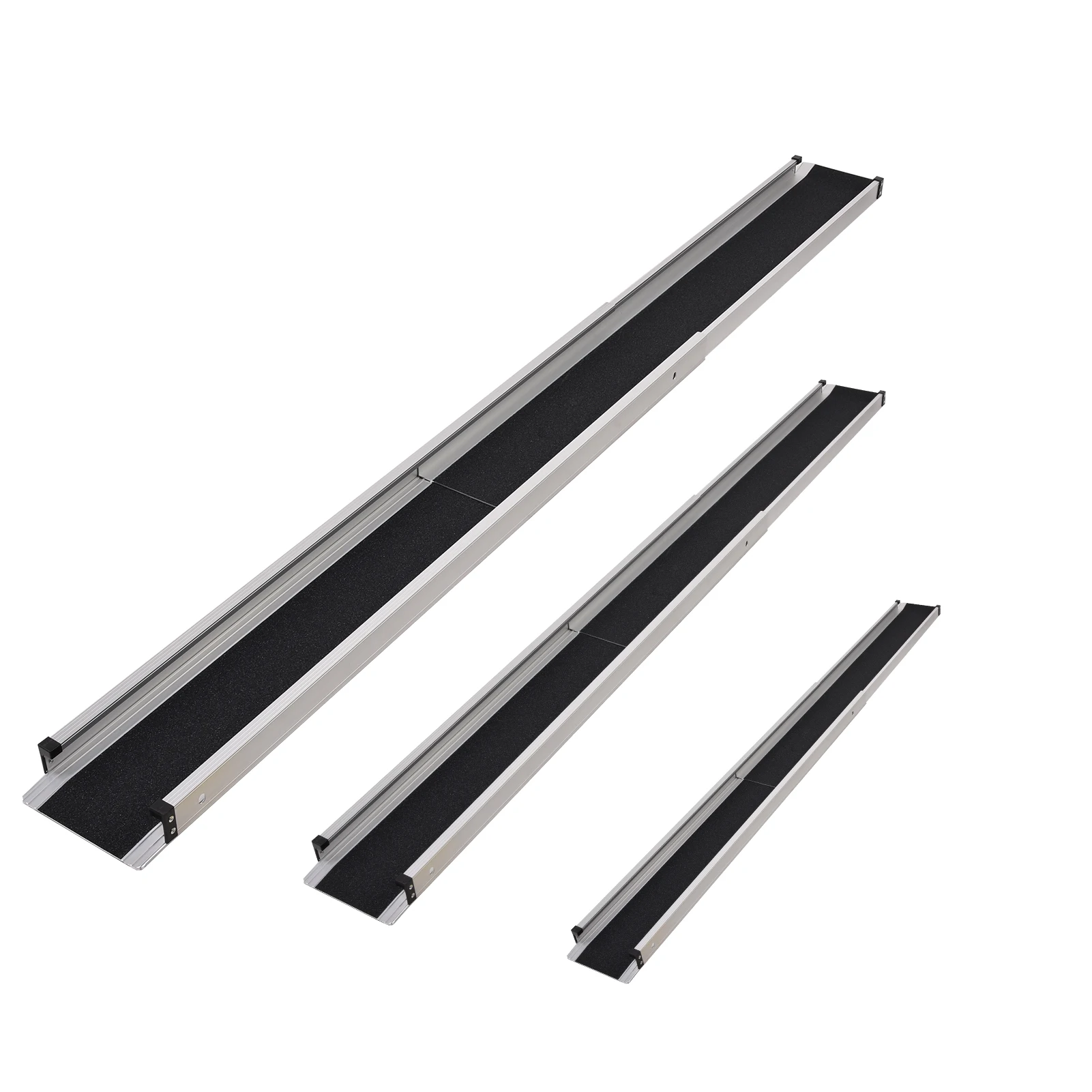 2 قطعة منحدرات الكراسي المتحركة للمداخل، منحدر محمول مضاد للانزلاق من الألومنيوم للمعاقين، سعة وزن تصل إلى 661 رطل للخطوات والسلالم #1