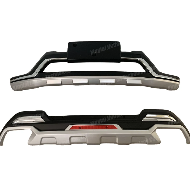 Front and Rear Bumper Guards for 2017 2018 Hyun-dai Santa Fe IX45 Santafe