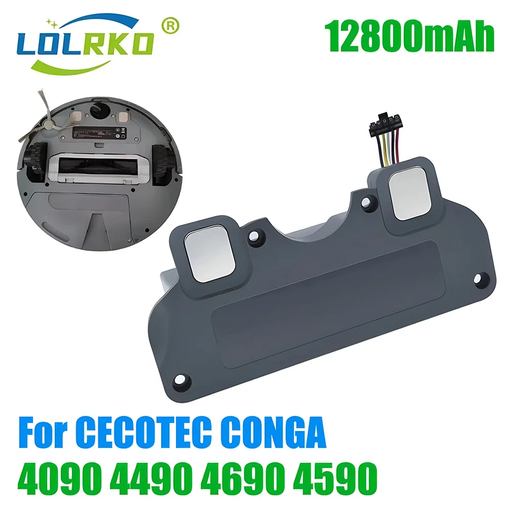 

New 14.8V 12800mAh 100% CECOTEC CONGA 4090 4490 4690 4590 Mopping Robot Battery Pack Netease Intelligent Manufacturing NIT Model