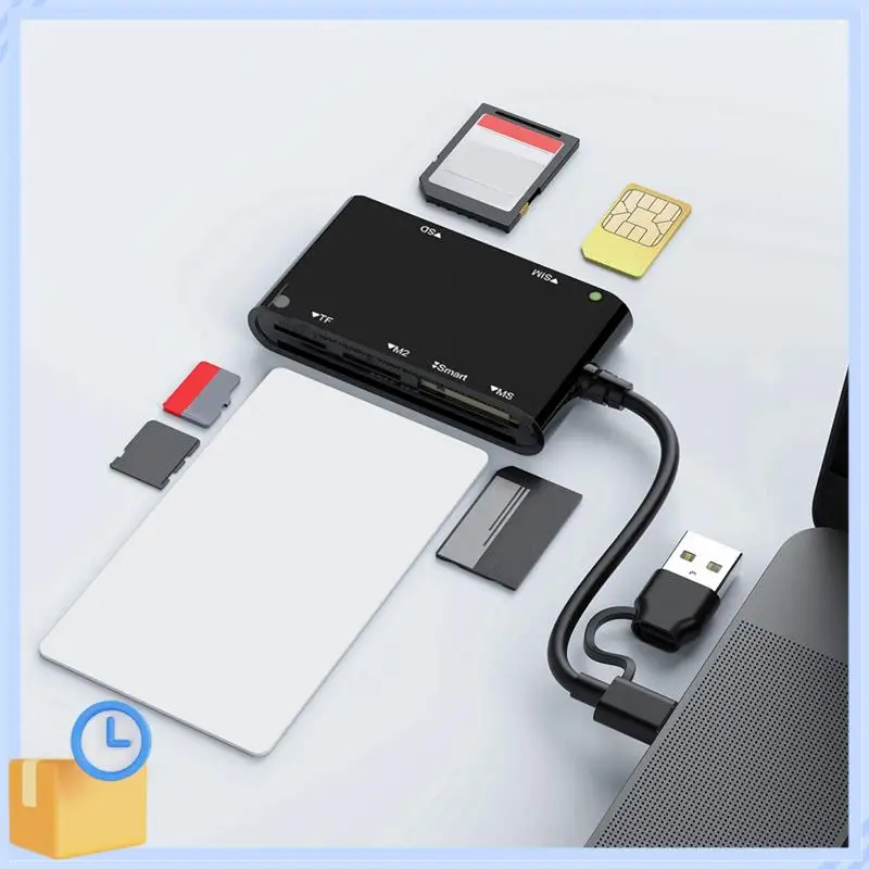 Lecteur de cartes multiples USB C USB 3.0 populaire 6 en 1, lecteur de carte photo intelligent/MS/M2/TF/SIM/SD, adaptateur Emory Stick Pro Duo