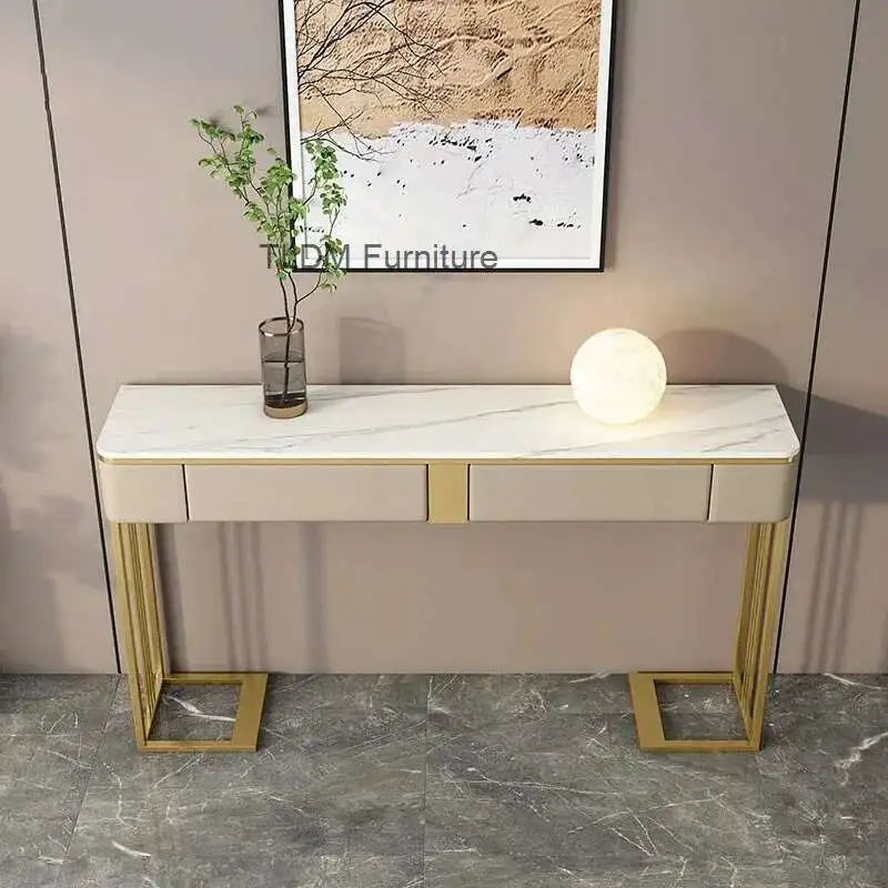 

Home Entry Console Tables Luxury Slate Porch Tables Living Room Furniture Modern Corridor Aisle Wall Porch Cabinet Console Table