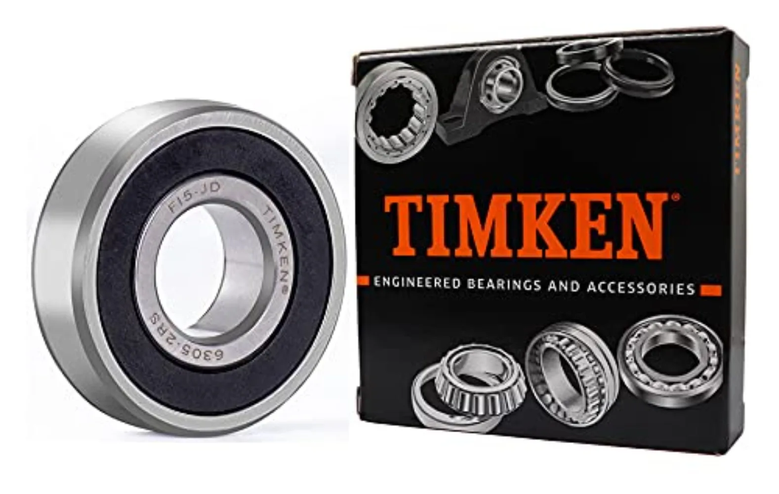 2Pcs Original TIMKEN Deep Groove Ball Bearing 6305-2RS 25x62x17mm Double Rubber Sealed Pre Lubricated