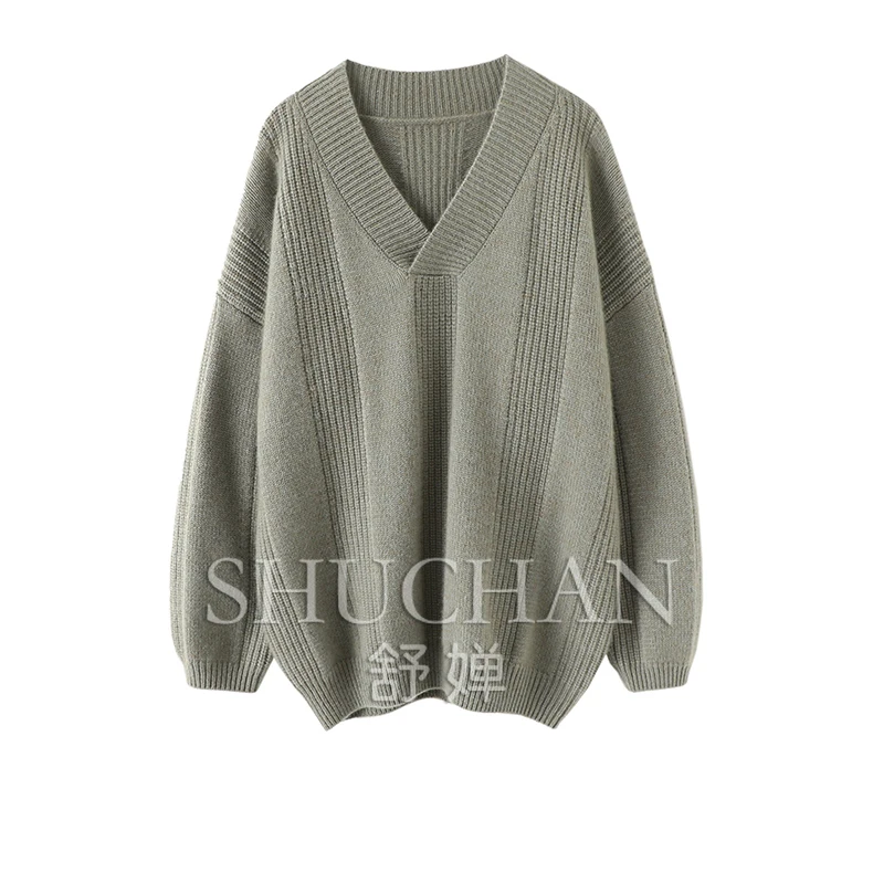 

Basic Style Winter Thick 100% Cashmere Sweater Women Warm Soft Pullover Luxury LOOSE Fashion Tops 2023 Women