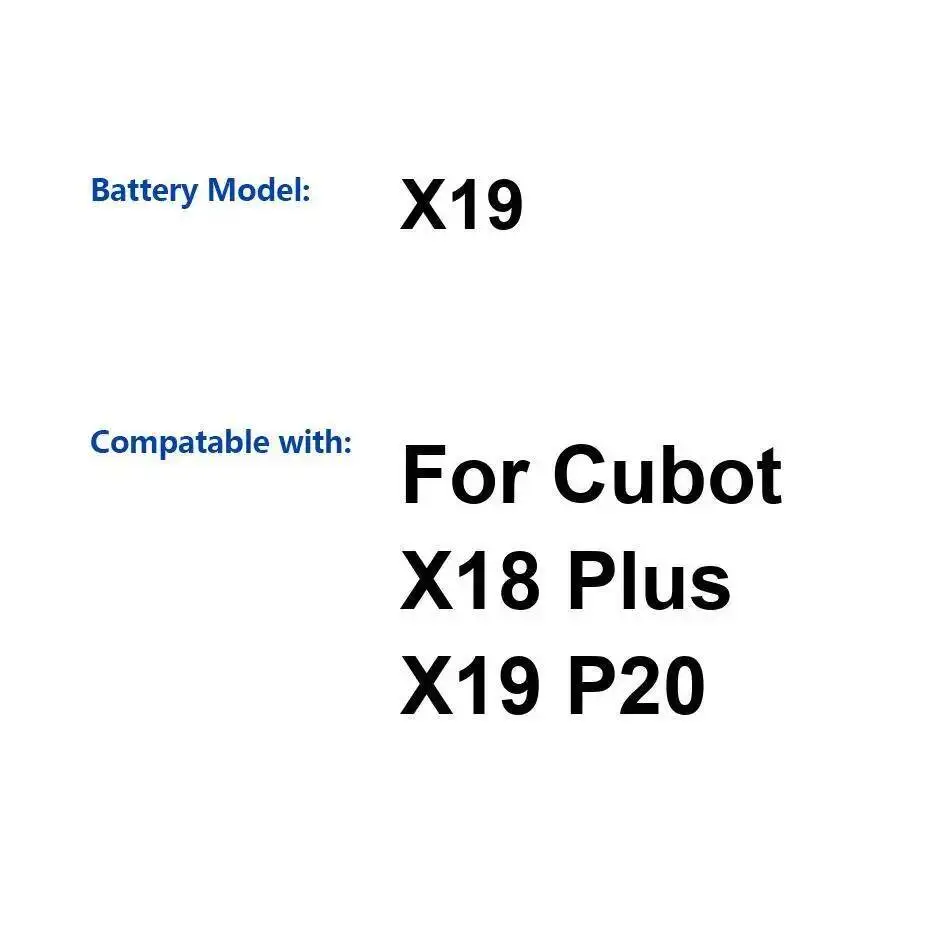 

Долговечный аккумулятор мобильного телефона 4000 мАч для Cubot X18 Plus X19 P20