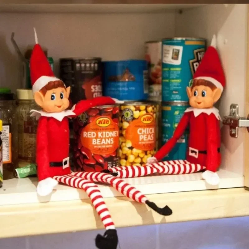 Red Christmas Elf Doll New Year Gifts Doll Set2025 Christmas Boys and Girls Doll Accessories Desk Home party Ornaments
