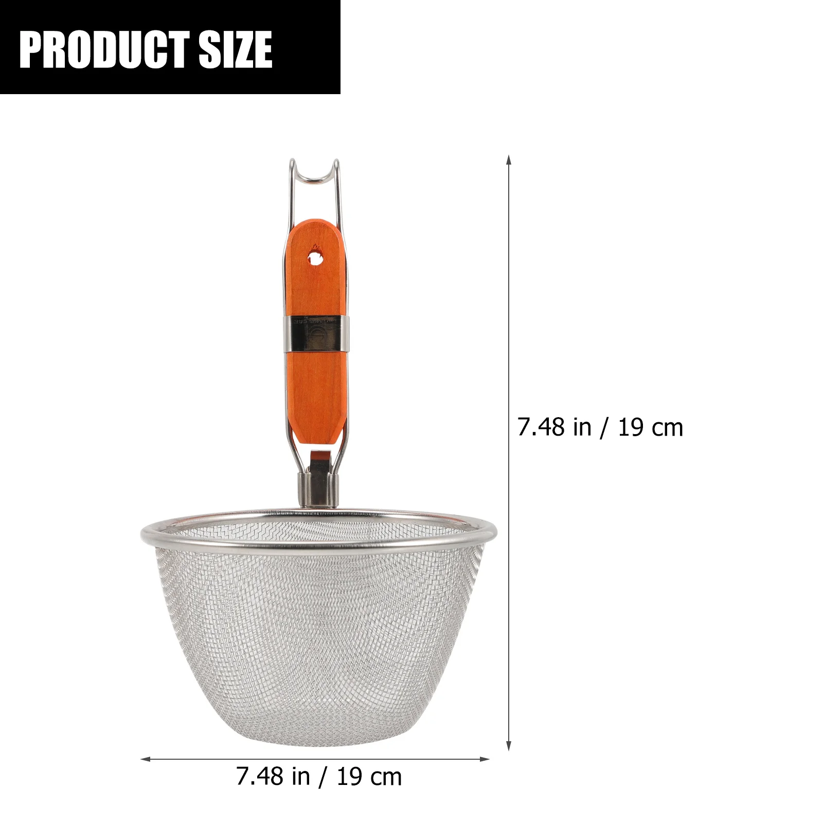 

2 шт., сетчатая корзина из нержавеющей стали с длинной деревянной ручкой для лапши, макарон, пельменей, фильтрация, кухонное сито, ковш для приготовления пищи
