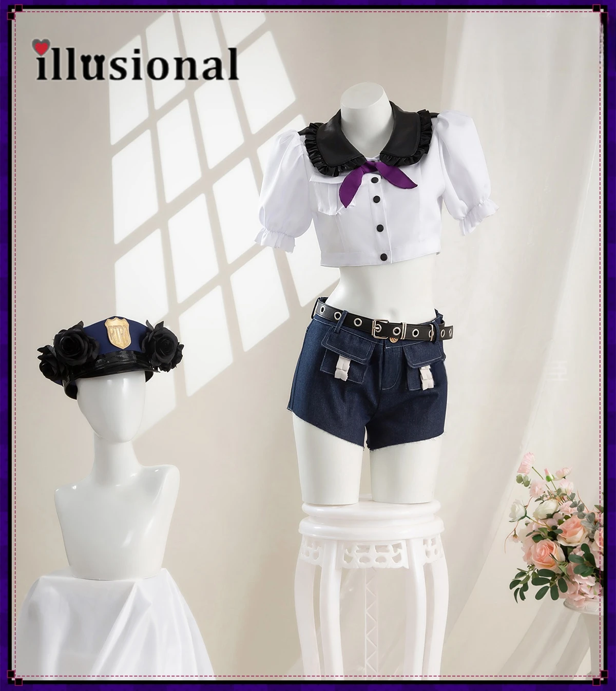 illusional Panty Stocking with Garterbelt Cosplay Costume Anime Stocking Sexy Uniform Dress Halloween Costumes Women