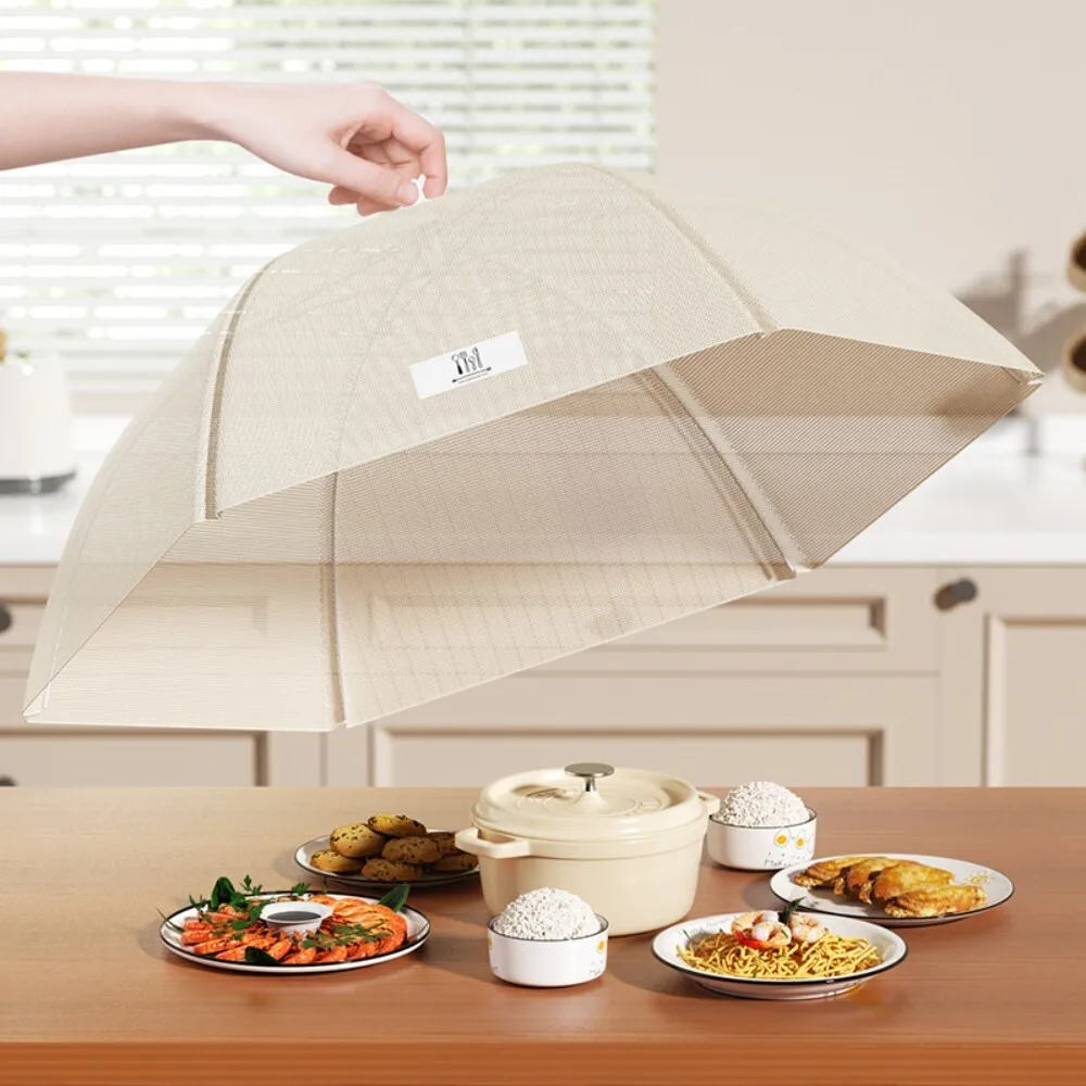 

Foldable Anti Fly Dust Cover for Leftover Food Household Use with Antibacterial Mildew Resistant Material Perfect for Kitchen
