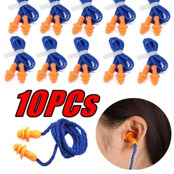 Christmas Tree Shaped Soft Silicone Cord Ear Protectors Wired Noise Proof Earplugs Soundproof Earmuffs Sleep Snoring  Reusable