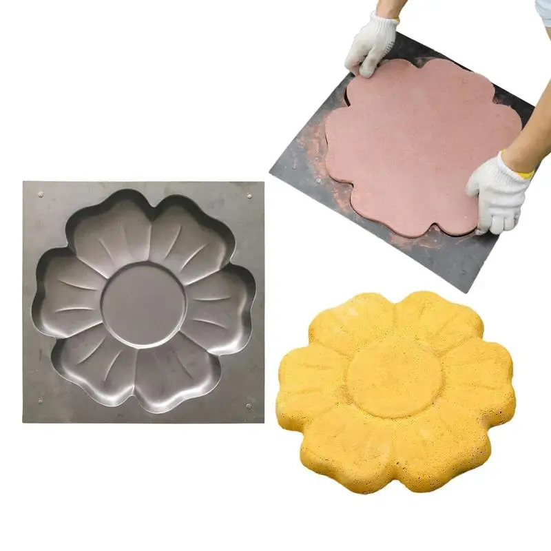 

Walk Maker Concrete Mold Flower Shape Paving Pavement Concrete Mold Stepping Stone Paver Walkway Pavement Paving Mould For DIY