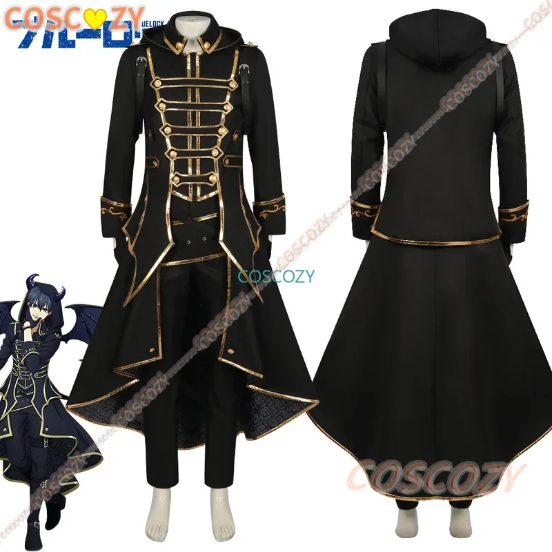 Isagi Yoichi Cosplay Costume Devil Suit Demon Isagi Black Uniform Pants Clock Gloves Horns Anime Blue Lock Cosplay Cos Clothing