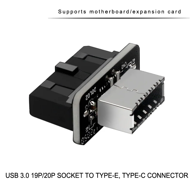 

Motherboard USB3.019P/20P to TYPE-E90 degree adapter chassis front TYPEC plug cable port