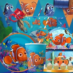Finding Nemo Birthday Decoration Angle Tableware Cup Plate Tablecloth Baby Shower GirlsBoy Party Supplies