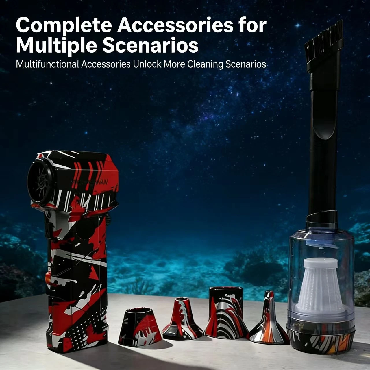 

L5 Бесщеточный турбовентилятор 400000 об/мин Мощный электрический портативный пылеочиститель 53 м/с Тип-C Зарядка жестокий вентилятор