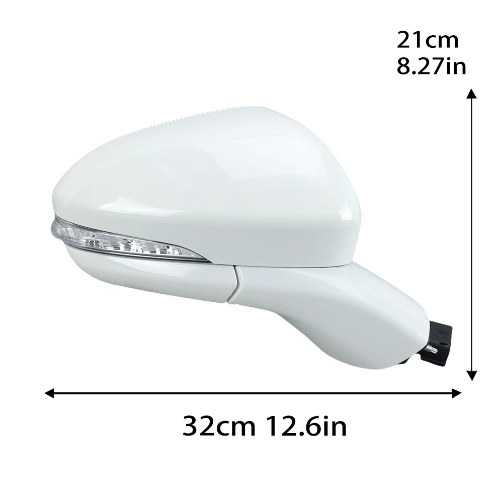 7 Pins Side Mirror Assembly For Ford Fusion 2016-2022 US Version Pearl White Manual Folding Wing Door Mirror Car Accessories