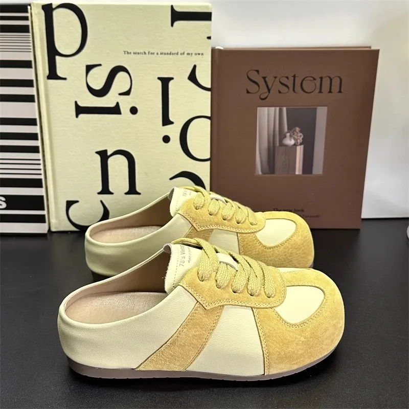 スリッパ女性の夏の高級スライド靴-pantofle-カバーつま先プラットフォームデザイナー-2025-ソフトラバーレースアップカジュアルレジャーカバーつま先