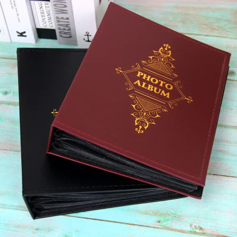 6Inch Photo Album Book Anti-aging Inserted Type 200pcs Family Memory Vintage Picture Book Album Wedding Photographs Album Photo