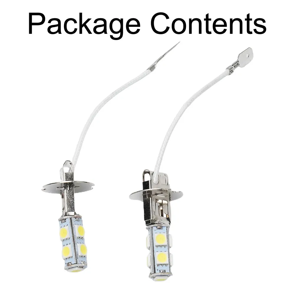 

2pcs For H3 5050 9LEDs 12V DC Car Light Fog DRL Driving Lamp Flashlight Torches Bulbs 6000K Car Accessories