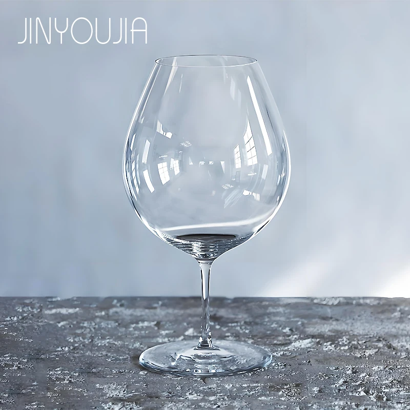 JINYOUJIA 23oz 750ml Big Belly Wine Glass Perfect Flawless Crystal Glass Material Handmade Short Handle Japan Kimura Style Cups