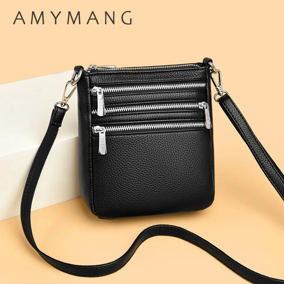 

Four Zippers Pockets Design Handbags Crossbody Bags for Women Soft PU Leather Shoulder Bag Top Quality Messenger Bags Sac A Main