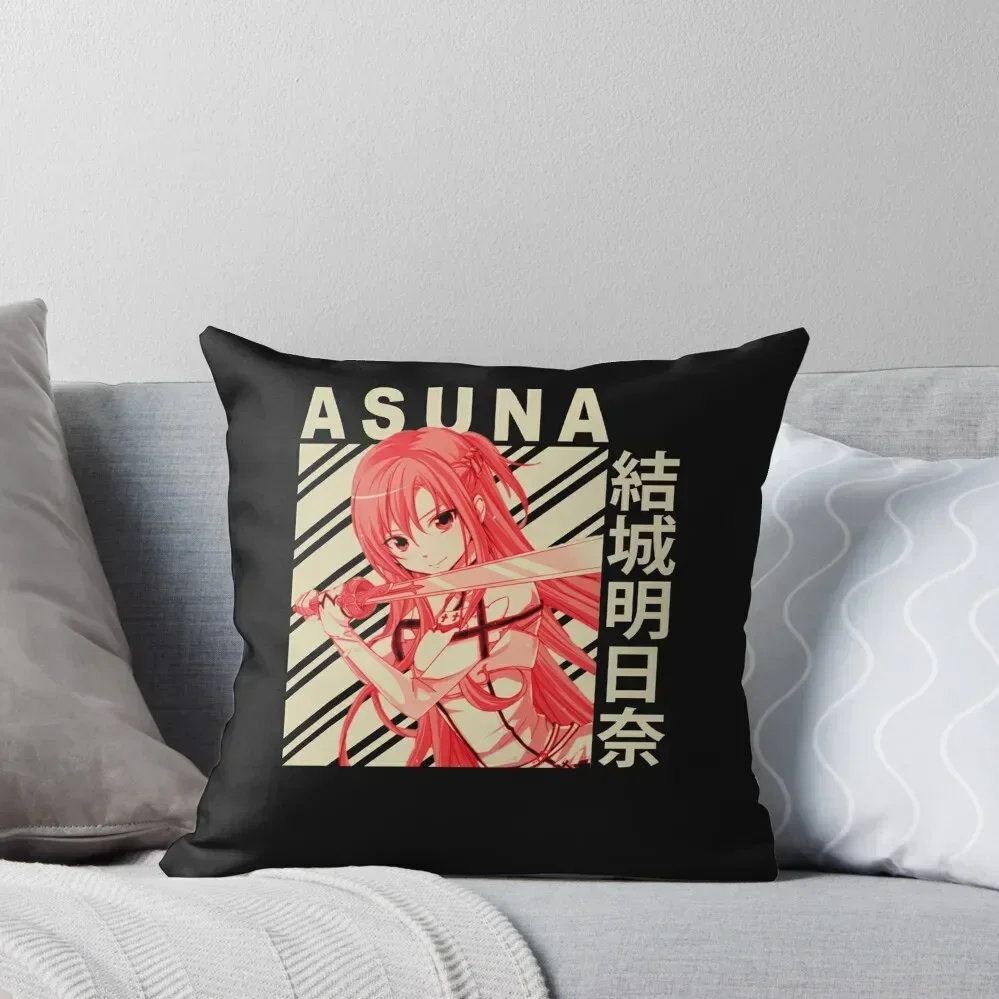 

Asuna Yuuki - Art Vintage Throw Pillow Pillows Aesthetic New year pillow