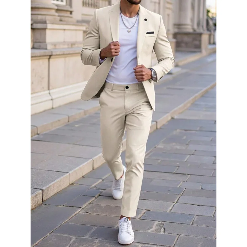 

Business Suit Set Warm Casual Style for Elderly Men Spring Collection No Brand Registered Trademark Other Fabric Other Style