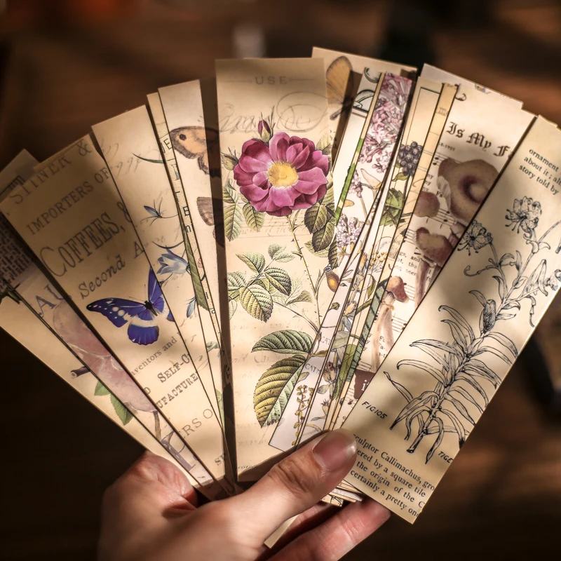 30pcs Bookmark Vintage Butterfly Architecture  Accessories Aesthetic Scenery Gifts Student Office Supplies Book Marker