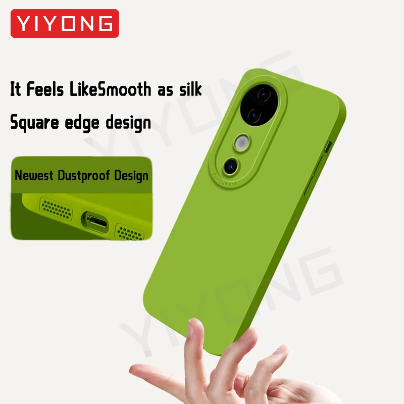 For Vivo V40 Case YIYONG Silky Liquid Silicone Soft Cover For VIVO V40 V30 V30Pro VivoV40 VivoV30 Pro 5G Shockproof Phone Cases
