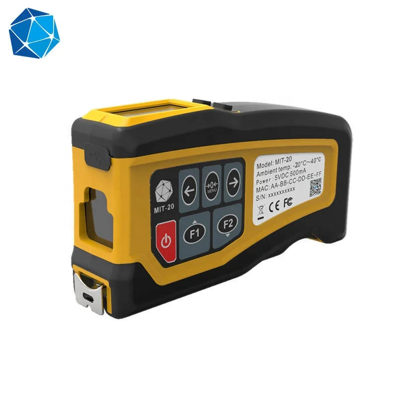 Handheld Intelligente Lengte En Volume Digitale Elektrische Tape Roll Met Laser Meten En BLE4.2 Barcode Scanner