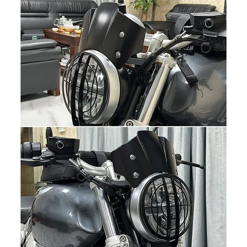 Motorcycle Windshield For BMW R NINET NINET RNINE T 9 T Racer Pure Urban Scrambler 2014-2024 Windscreen Dual Instruments-L94A