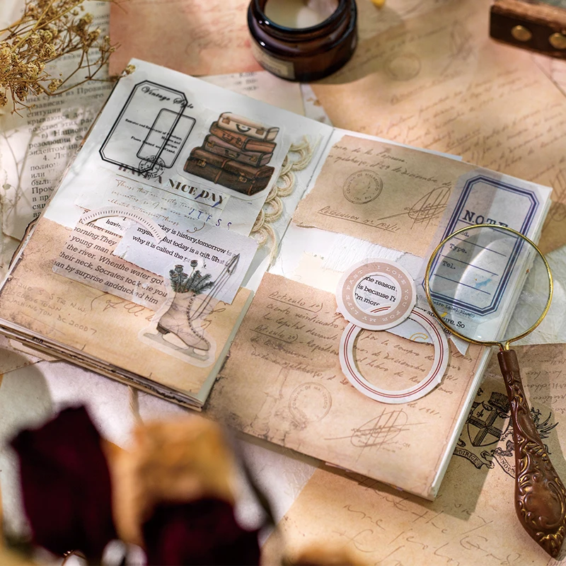 8packs/LOT Retro Notes series creative simplicity material package message paper memo pad