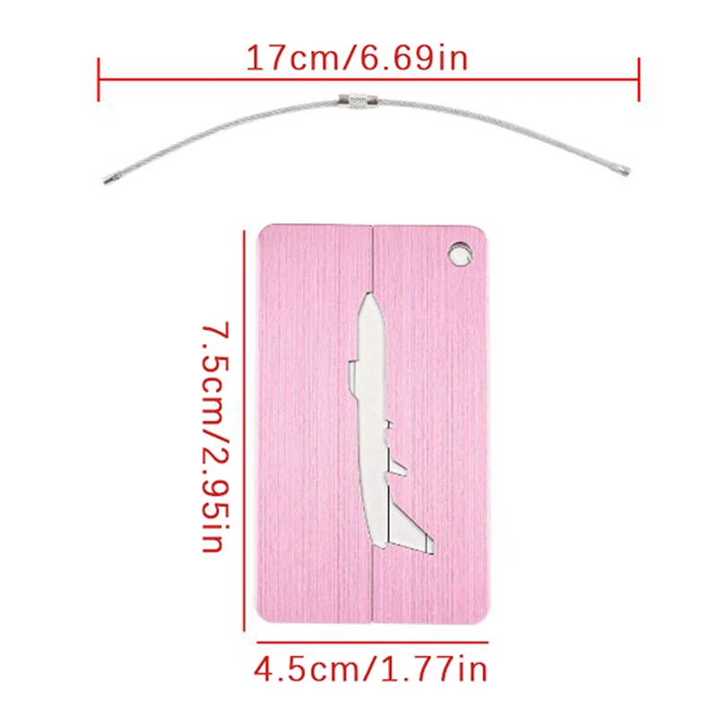 Fashion Travel Luggage Tags Baggage Name Tags Suitcase Address Label Holder Aluminium Alloy Luggage Tag Travel Accessories