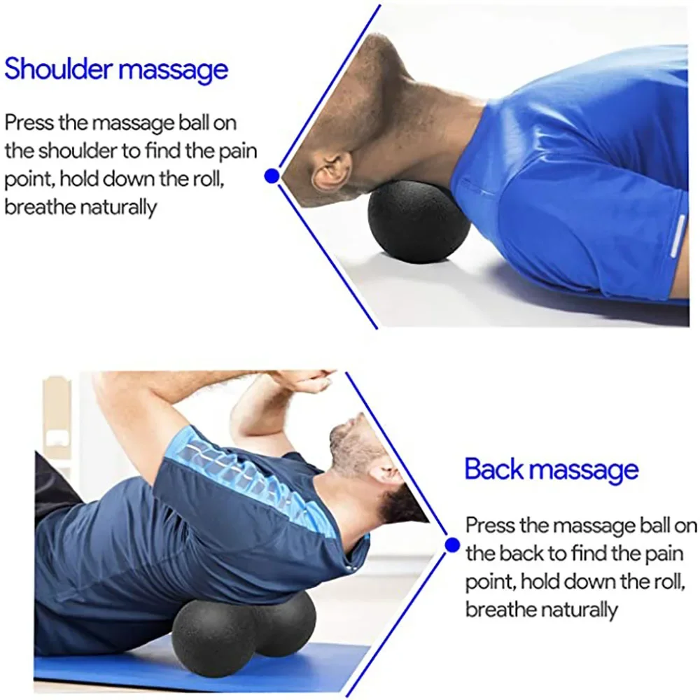 Foam Roller Peanut Ball Set, Yoga Ball, Pilates Block, Gym Fitness, Back and Foot Relax, Cervical Spine Rehabilitation