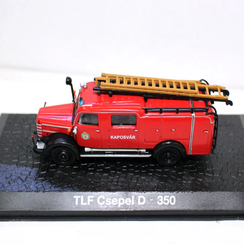 Motor de bomberos fundido a presión, escala 1/72, TLF Csepel D-350, modelo de coche de aleación, juguete coleccionable, regalo, adorno de exhibición de recuerdo