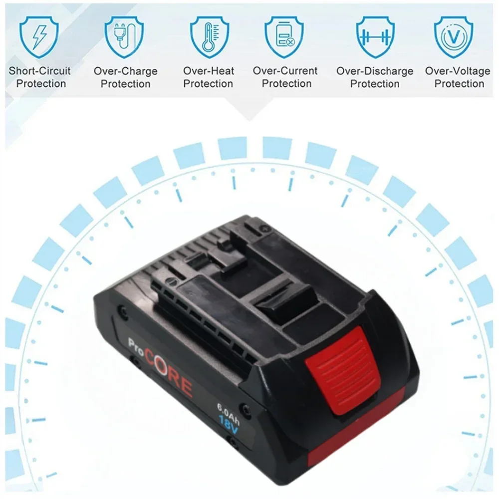 100% New 18V ProCORE 6000mAh 8000mAh is suitable for replacing the battery of Bosch professional cordless power tool 21700